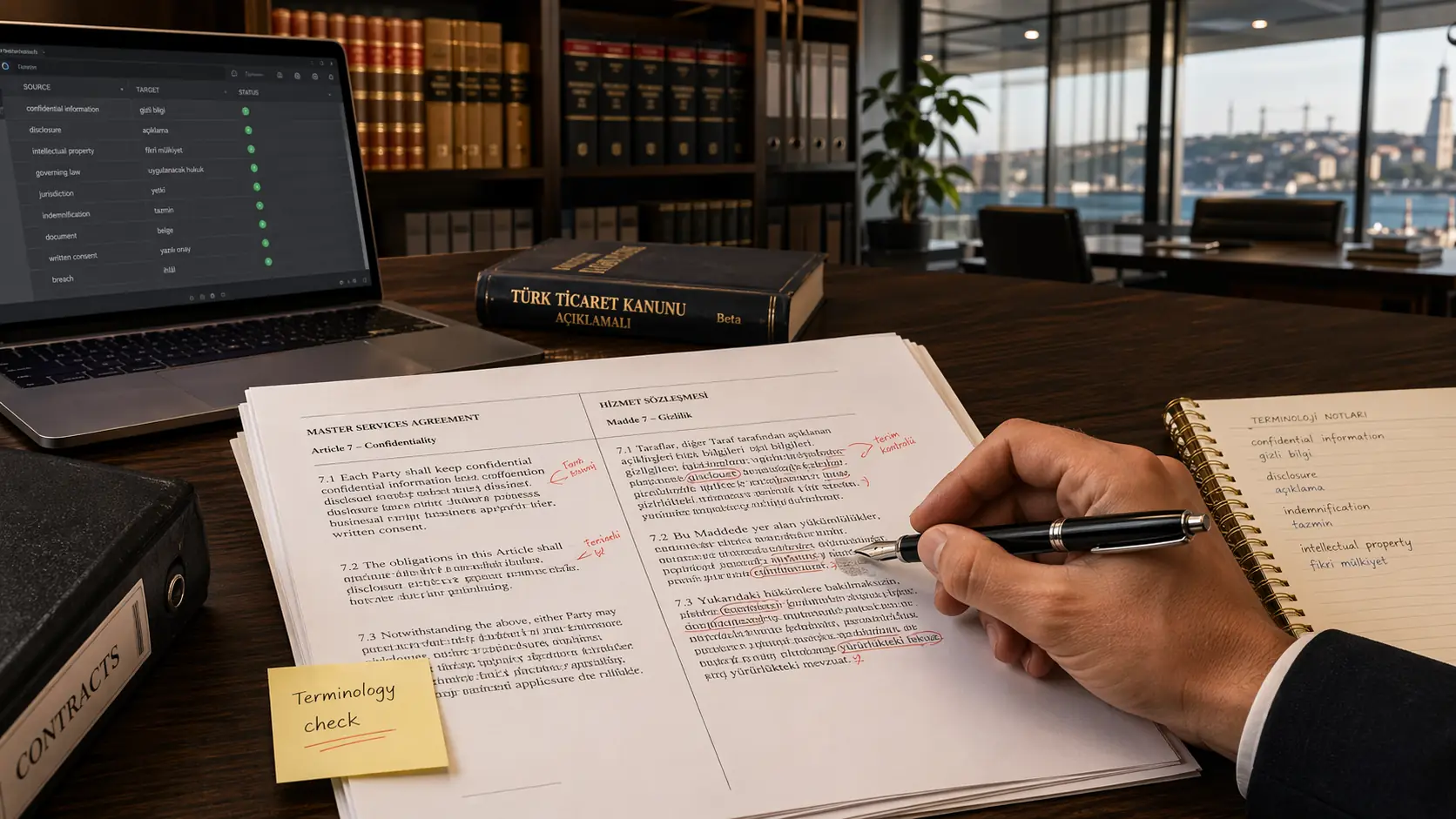 Turkish legal translation services document review by professional linguist