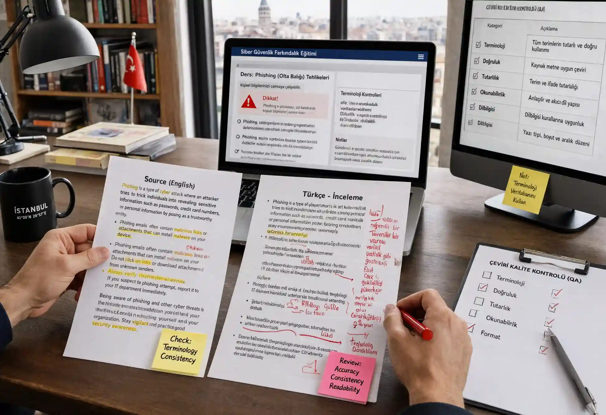 Turkish Enterprise Cybersecurity Training Localization: Why Employees Ignore Security Warnings localization QA workflow