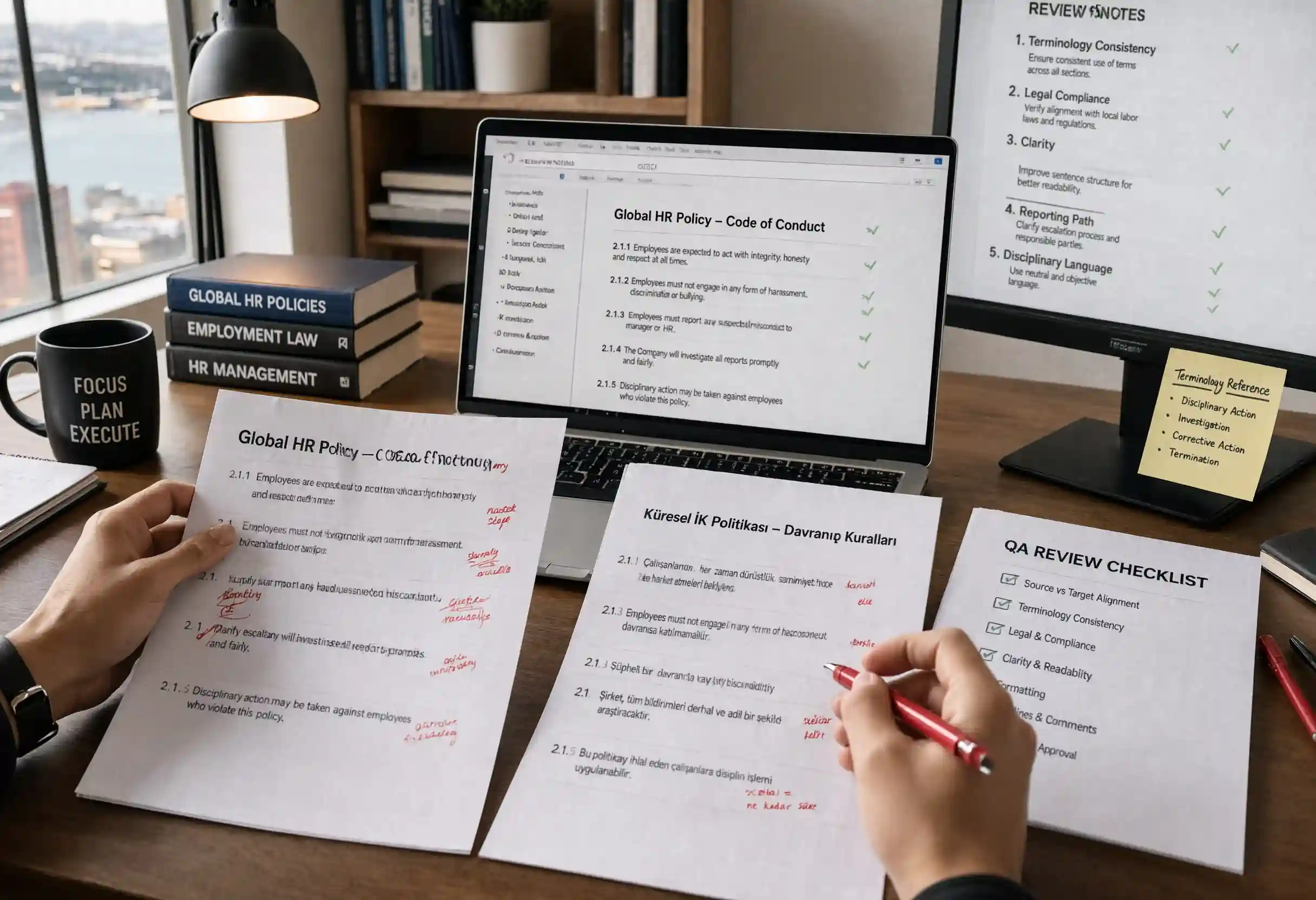 Turkish Global HR Policy Localization Employee Relations Risk localization QA workflow